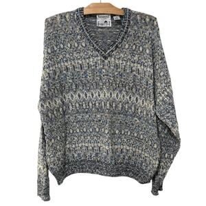 Florence Tricot | Sweater Knitted in Italy Textured Vintage 90's Grandpa- XL